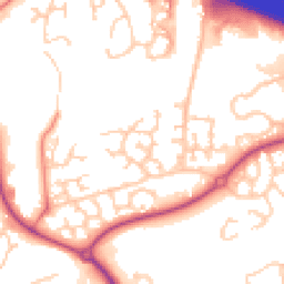 Daytime road noise heatmap for PR2 9PZ