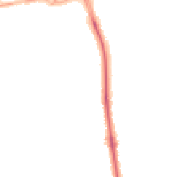 Night-time road noise heatmap for PR2 9UB