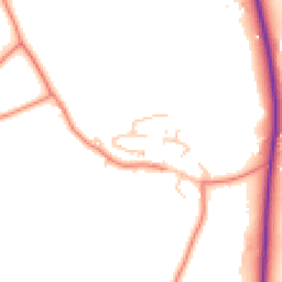 Daytime road noise heatmap for PR3 0BJ