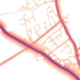 Daytime road noise heatmap for PR3 0HF