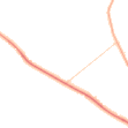 Night-time road noise heatmap for PR3 0LF