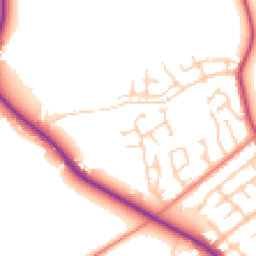 Daytime road noise heatmap for PR3 0NG