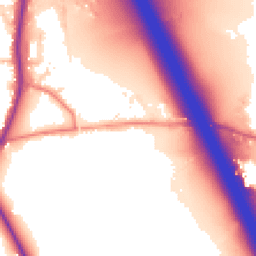Daytime road noise heatmap for PR3 0RN