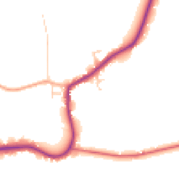 Daytime road noise heatmap for PR3 0TZ