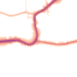 Daytime road noise heatmap for PR3 0UQ