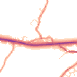 Daytime road noise heatmap for PR3 0YQ