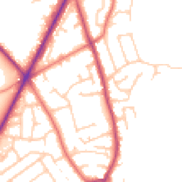 Daytime road noise heatmap for PR3 1JN