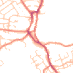 Daytime road noise heatmap for PR3 1YB