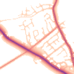 Daytime road noise heatmap for PR3 1YN