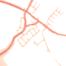 Daytime road noise heatmap for PR5 0AP