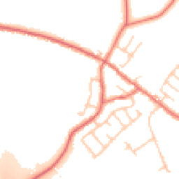 Daytime road noise heatmap for PR5 0BD