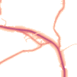Daytime road noise heatmap for PR5 0DS
