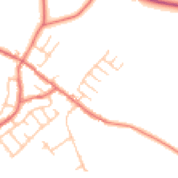 Daytime road noise heatmap for PR5 0DY