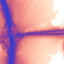 Daytime road noise heatmap for PR5 0UH