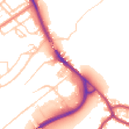Daytime road noise heatmap for PR5 4AB