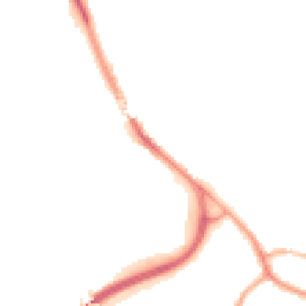 Night-time road noise heatmap for PR5 4AB