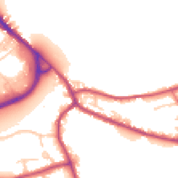 Daytime road noise heatmap for PR5 4BB