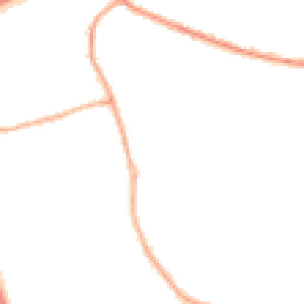 Night-time road noise heatmap for PR5 4JF