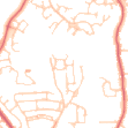 Daytime road noise heatmap for PR5 5BW