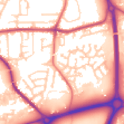 Daytime road noise heatmap for PR5 5YE