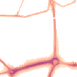 Night-time road noise heatmap for PR5 5YJ