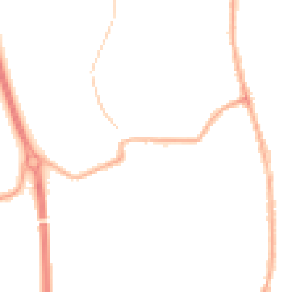 Night-time road noise heatmap for PR5 6SZ