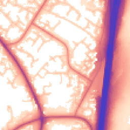 Daytime road noise heatmap for PR5 8EP