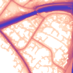 Daytime road noise heatmap for PR5 8HN