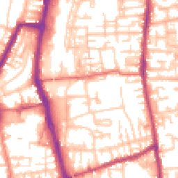 Daytime road noise heatmap for PR6 0AF