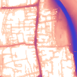 Daytime road noise heatmap for PR6 0AQ