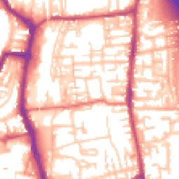 Daytime road noise heatmap for PR6 0AR