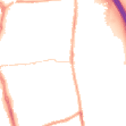 Night-time road noise heatmap for PR6 0AT