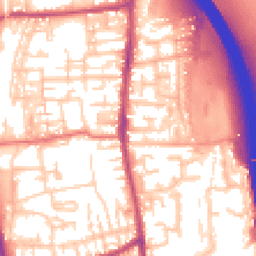 Daytime road noise heatmap for PR6 0AU