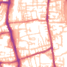 Daytime road noise heatmap for PR6 0BA