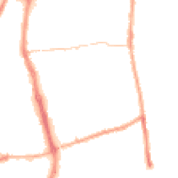 Night-time road noise heatmap for PR6 0BD