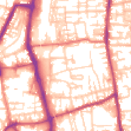 Daytime road noise heatmap for PR6 0BN
