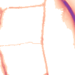 Night-time road noise heatmap for PR6 0BQ