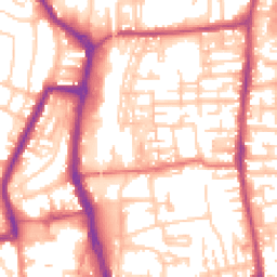 Daytime road noise heatmap for PR6 0DF