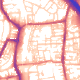 Daytime road noise heatmap for PR6 0DN