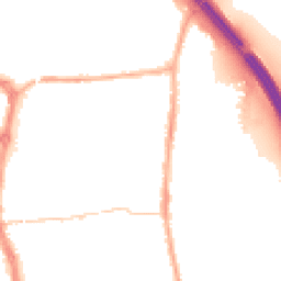 Night-time road noise heatmap for PR6 0DP