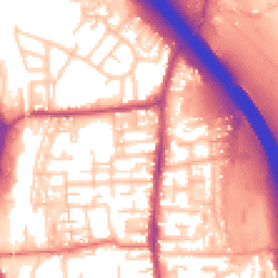 Daytime road noise heatmap for PR6 0DT