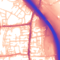 Daytime road noise heatmap for PR6 0DU