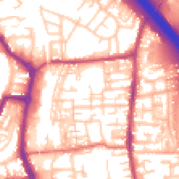 Daytime road noise heatmap for PR6 0DW