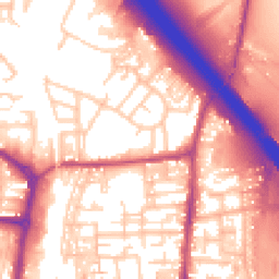Daytime road noise heatmap for PR6 0JF
