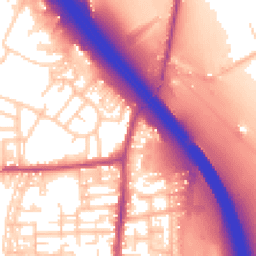 Daytime road noise heatmap for PR6 0JN