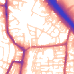 Daytime road noise heatmap for PR6 7AD