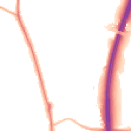 Night-time road noise heatmap for PR6 7DN