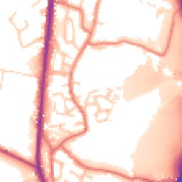 Daytime road noise heatmap for PR6 7LW