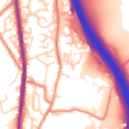 Daytime road noise heatmap for PR6 7NL