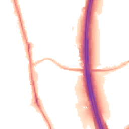 Night-time road noise heatmap for PR6 7YH